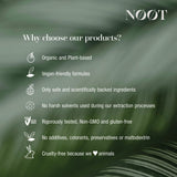 Organic, plant based, vegan formulas with science backed ingredients, featuring clean extraction processes and cruelty-free manufacturing standards.