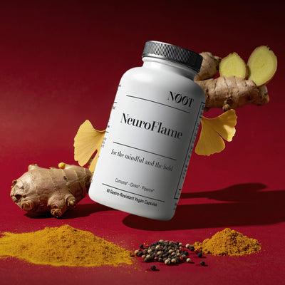NOOT Neuro Flame: For cognitive performance & balanced inflammation response. With Ginkgo and Turmeric (Curcumin)